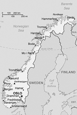 Norwegian map