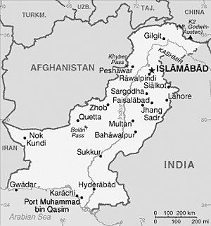 The Map of Pakistan